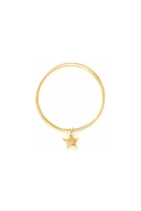 Soul Design Smooth bangle with bead brass