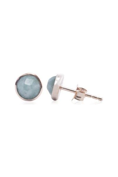 Studs - amazonite gem