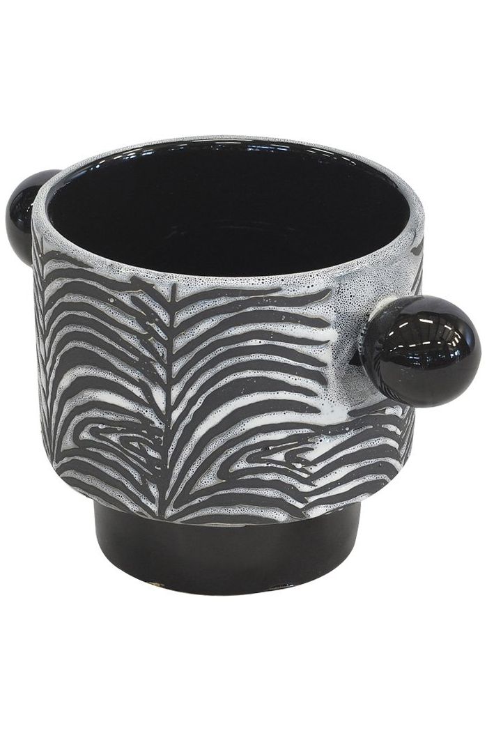 Zebra pot plant holder