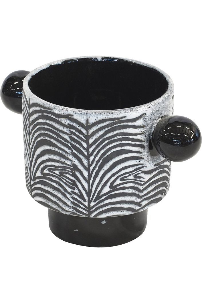 Zebra pot plant holder