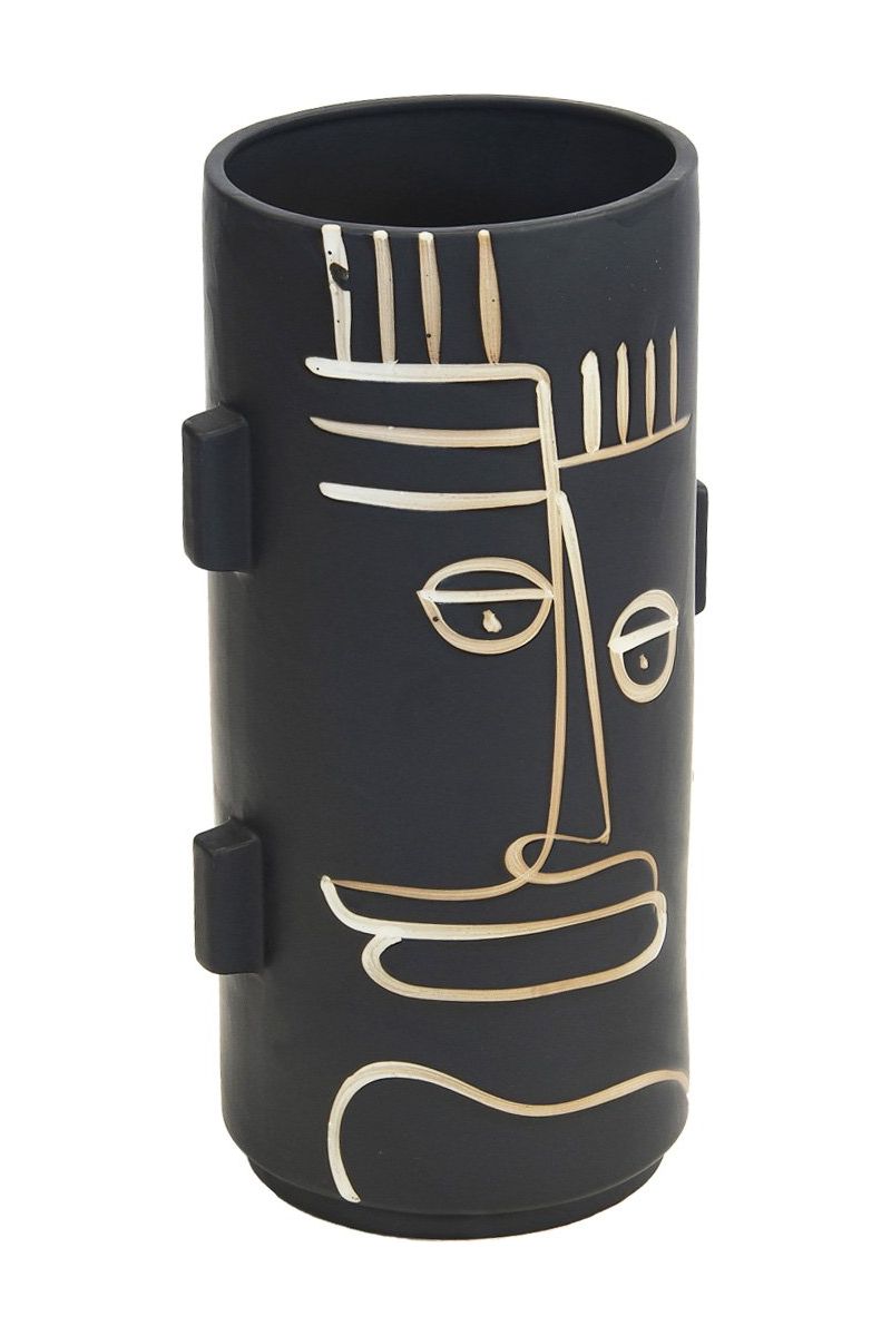 Face abstract vase tall