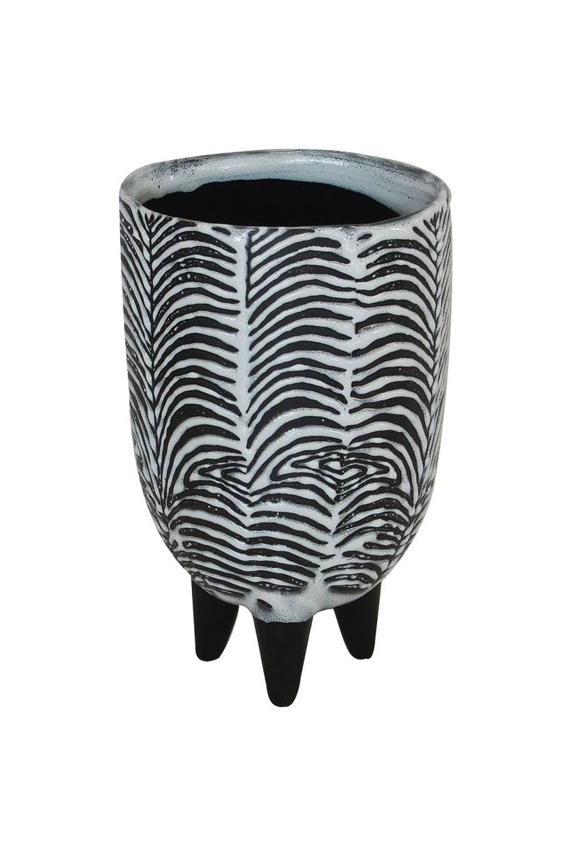 Zebra decor pot