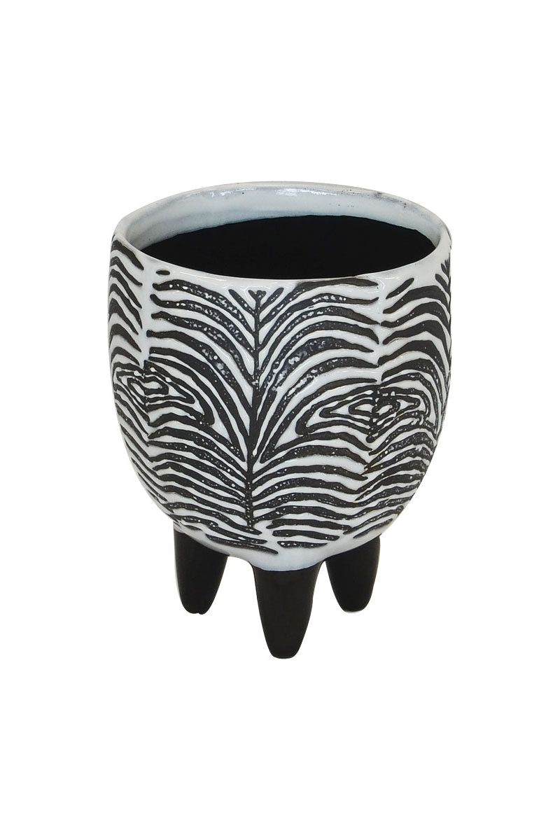 Zebra decor pot