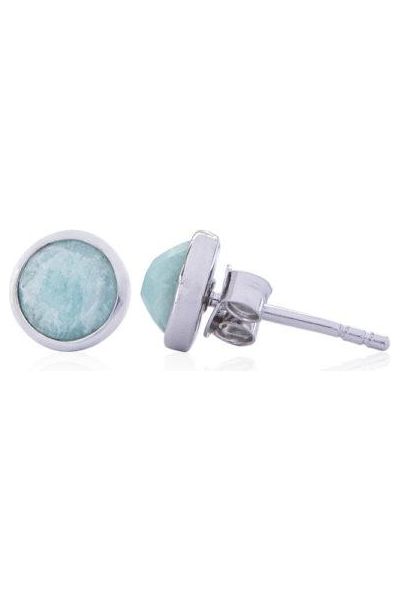 Studs - amazonite gem