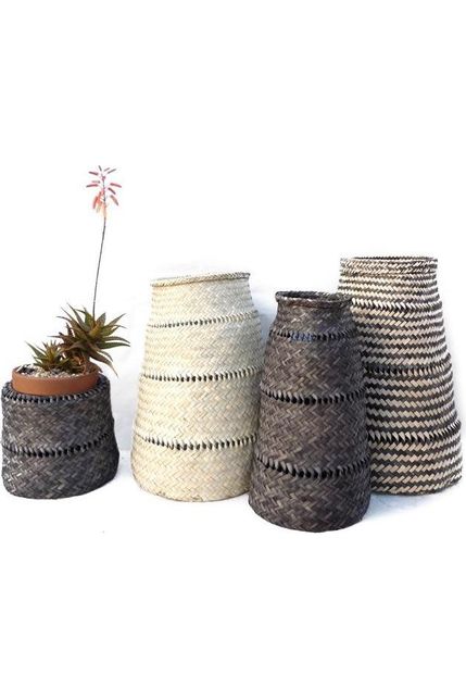Tall basket decor