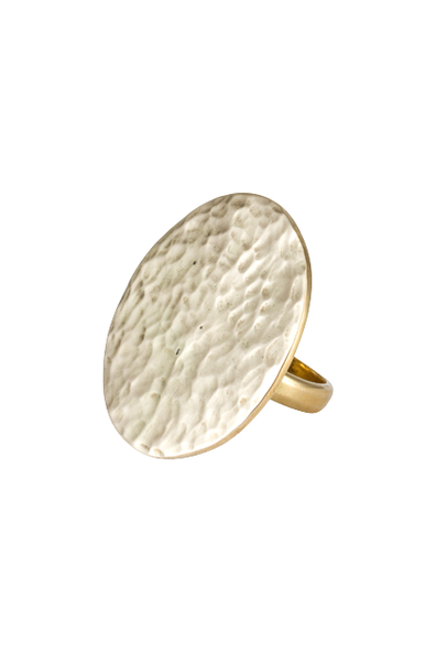 Hammered brass ring