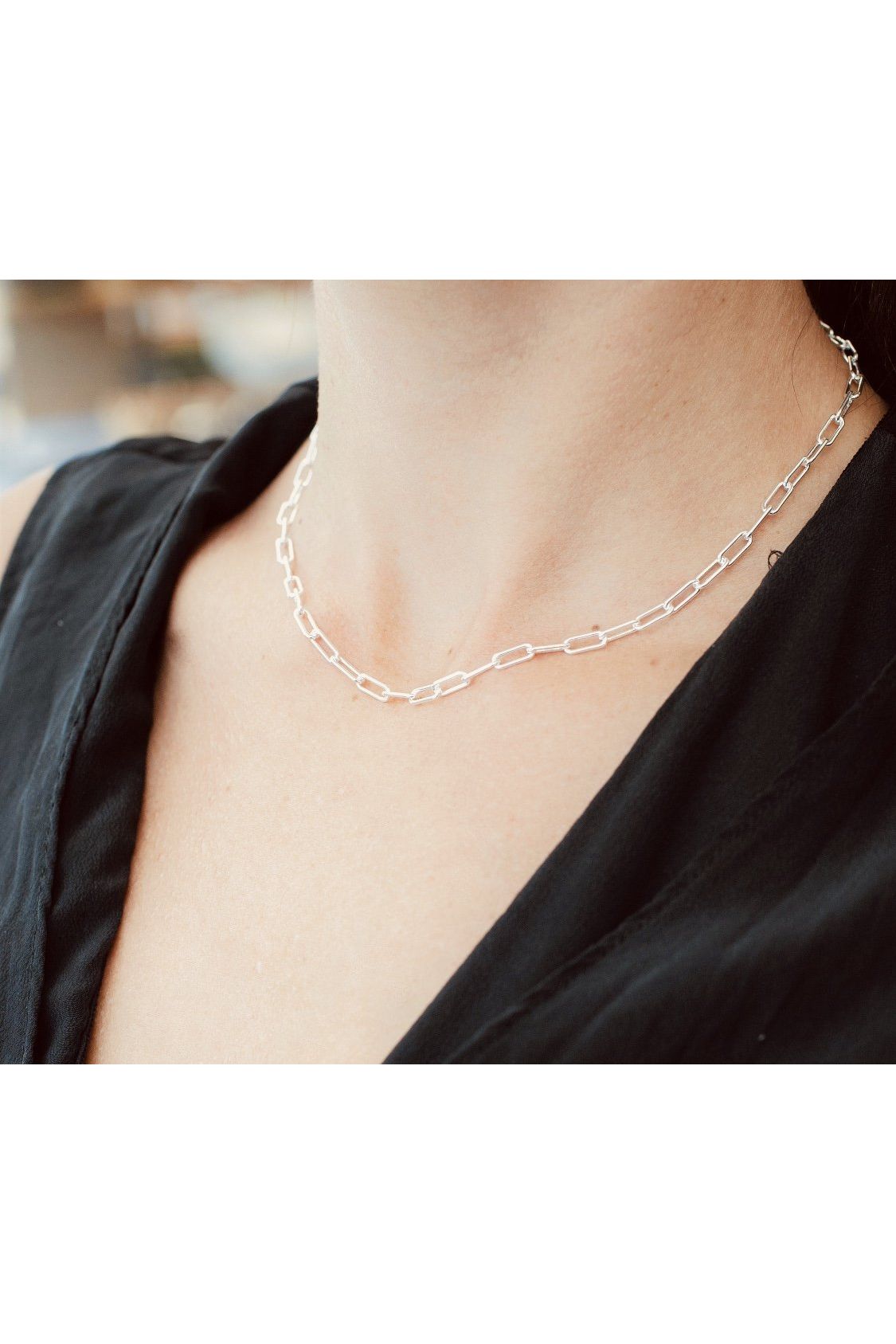 Paris link necklace