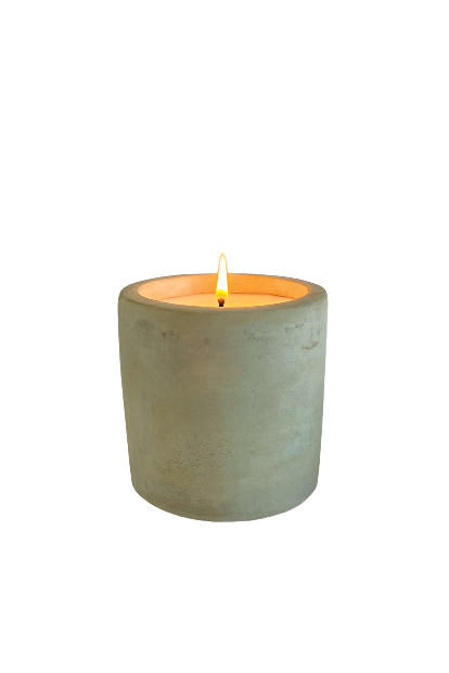 Cement candle - seaweed