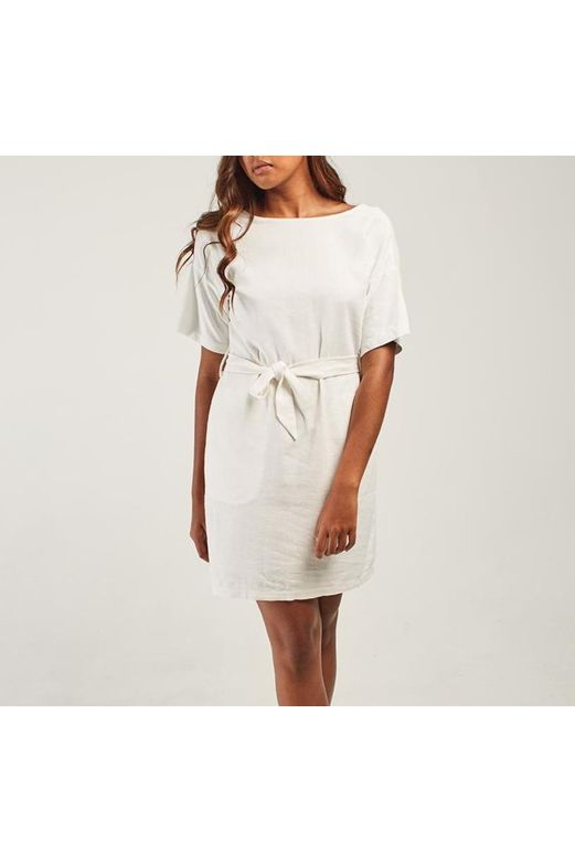Tara linen tie back dress