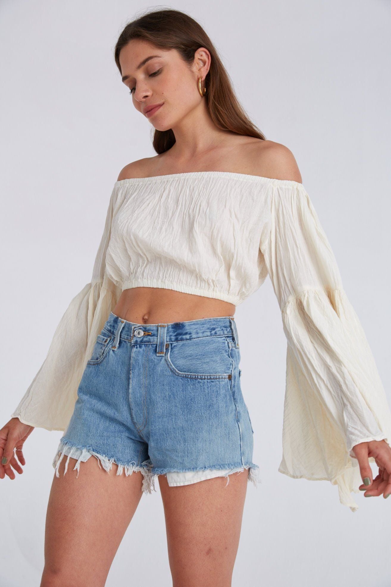 Levis reworked denim shorts - blue