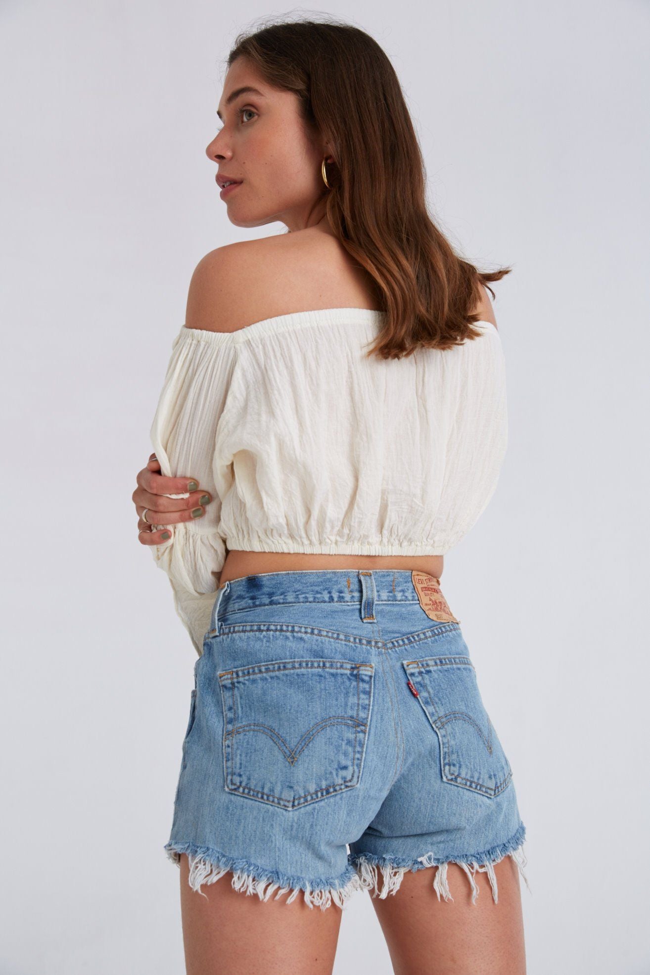 Levis reworked denim shorts - blue