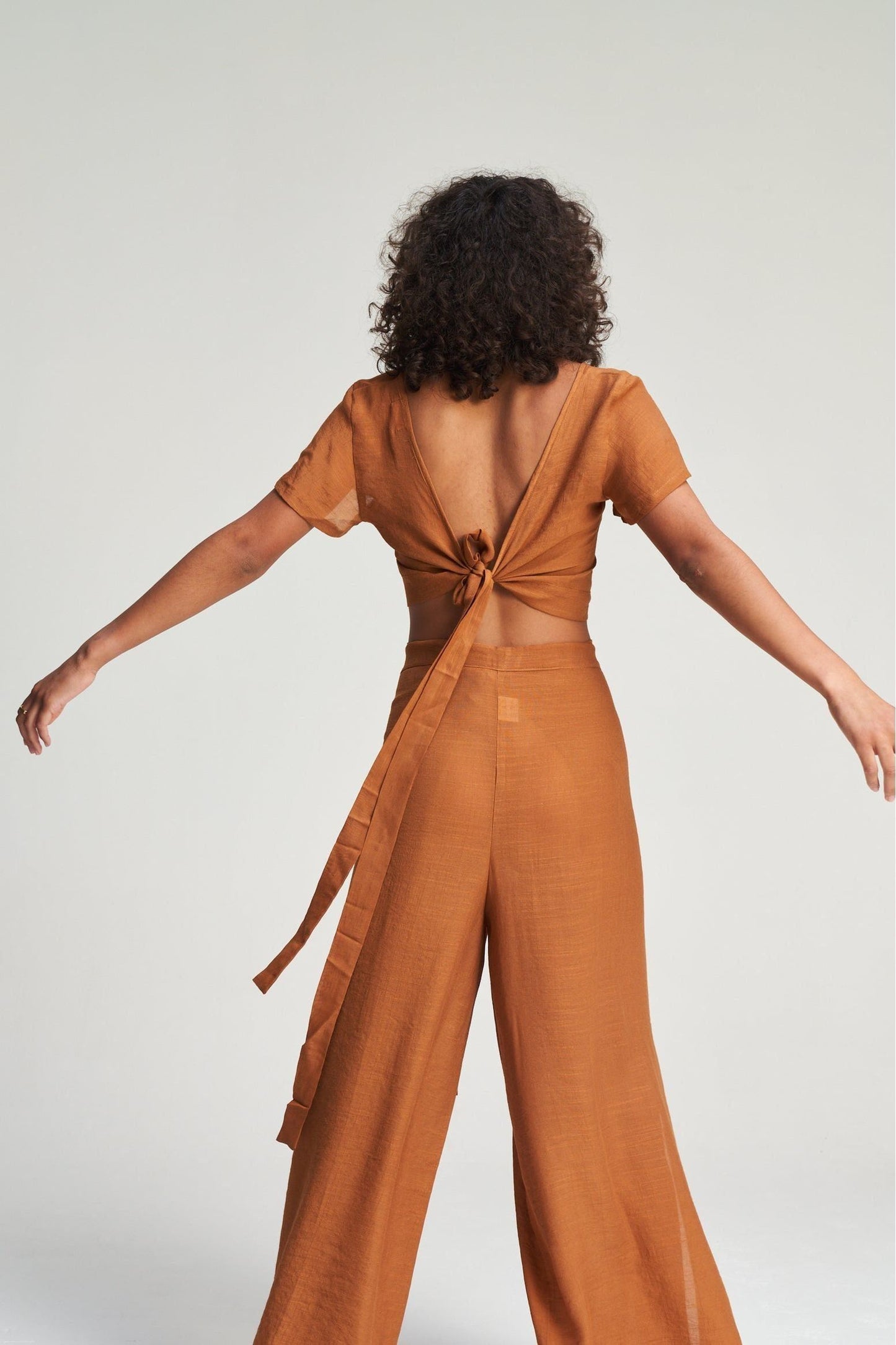 Selena Wrap Pants - Rust