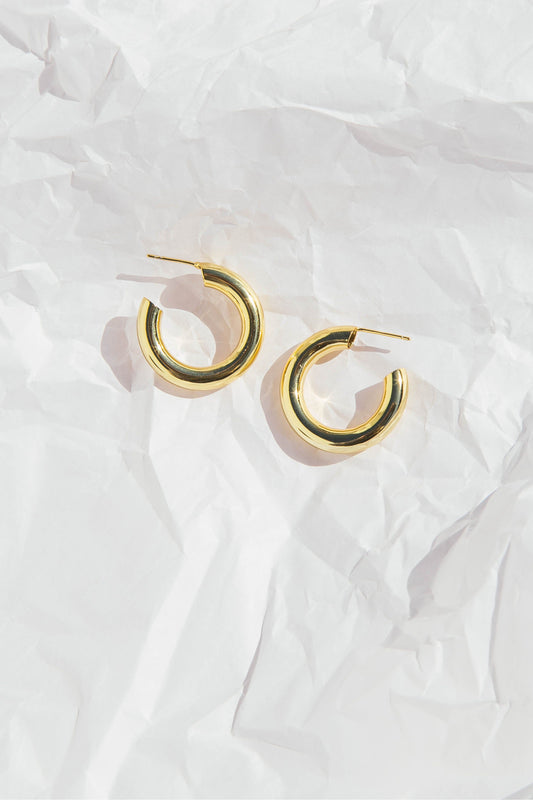 Glam - rock gold hoops