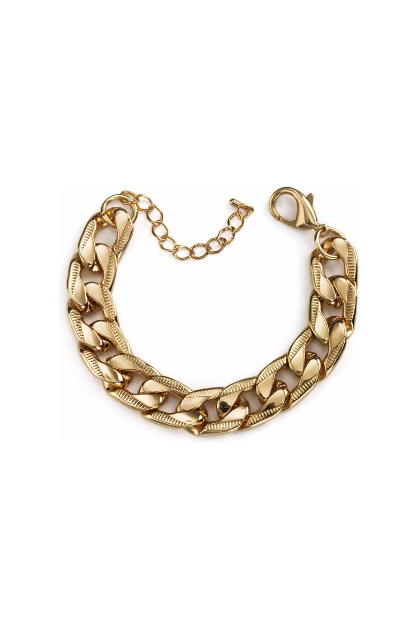 Solid link chain bracelet