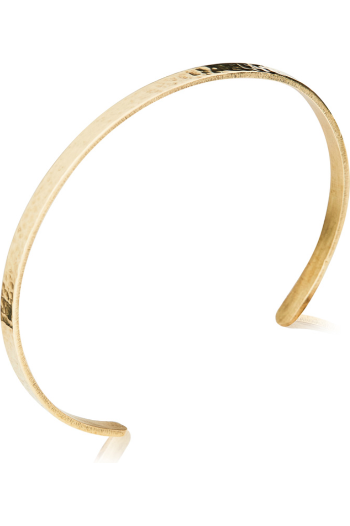 Skinny hammered cuff