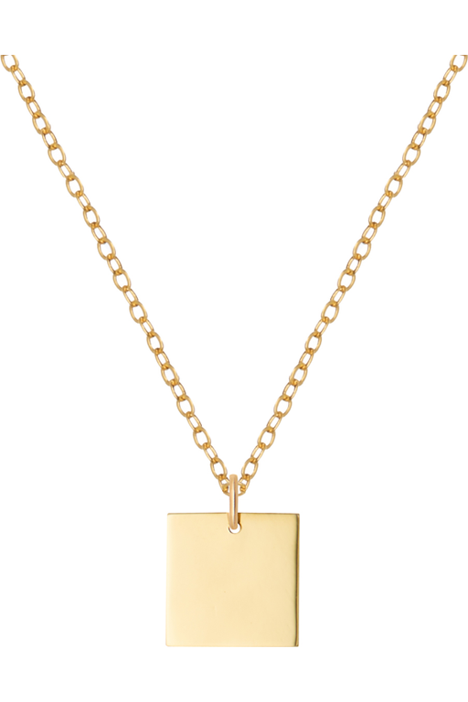 Square pendant necklace