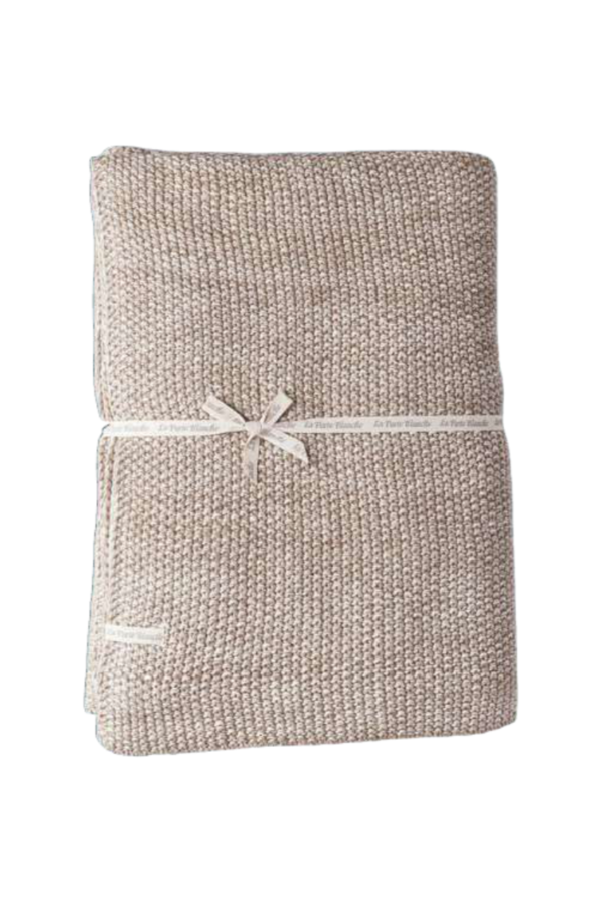 Cotton knit throw