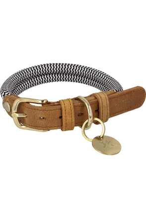 Dog adjustable collar - Cognac