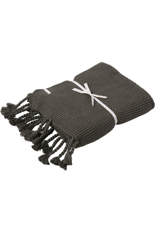 Cotton knit throw