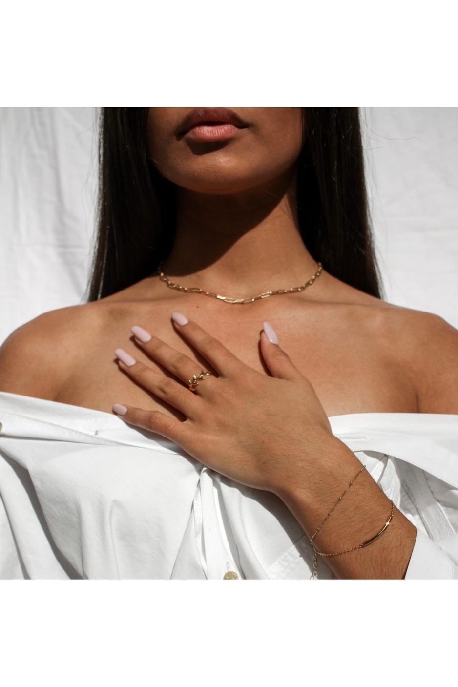 Paris link necklace