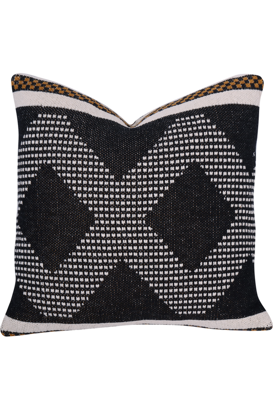 Cotton Knit Cushion - Mustard