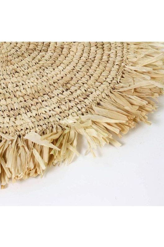 Raffia Cushion Cover Round