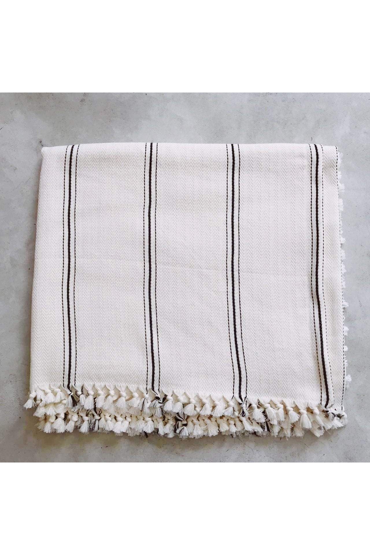 Turkish cotton throw - Moroccan stripe