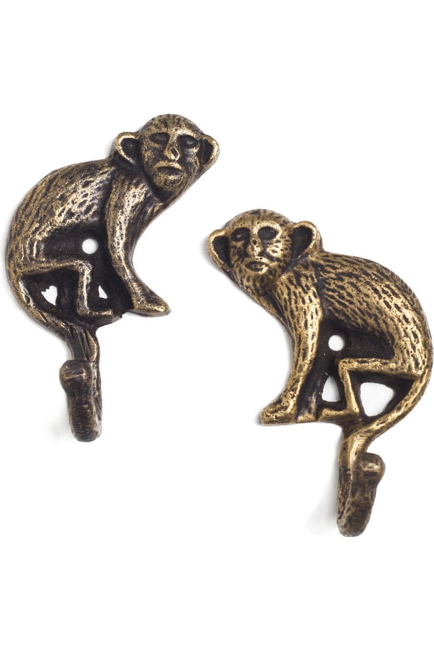 Brass Hook - Monkey