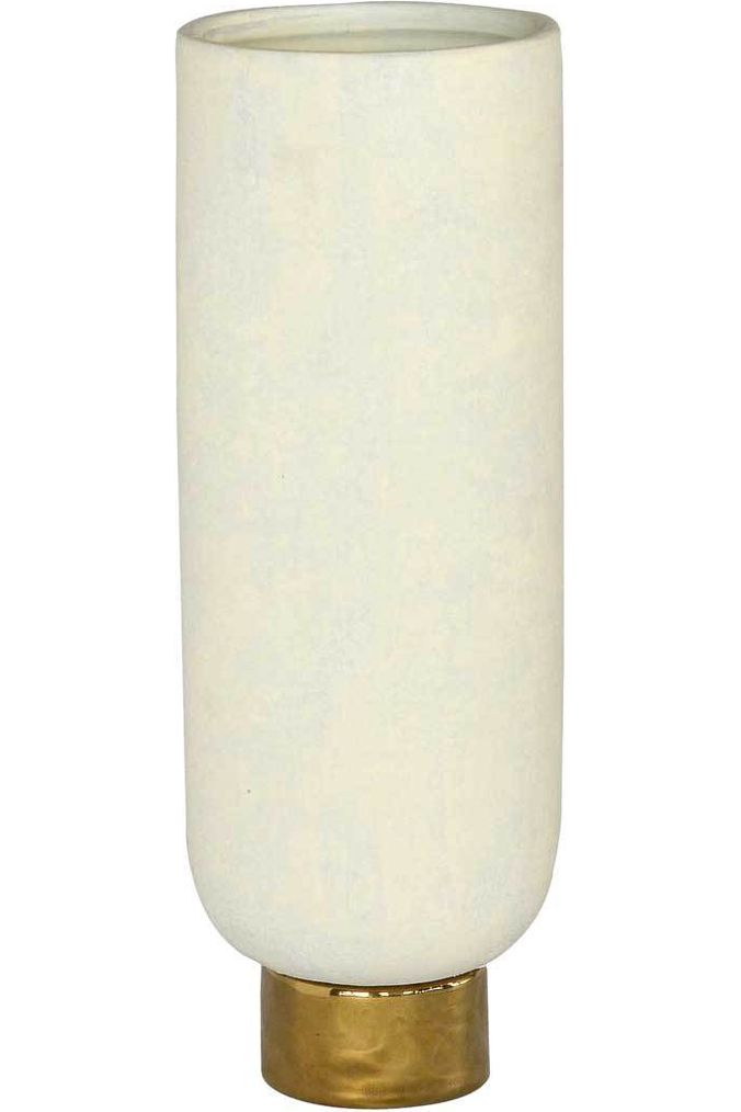 Gold drip cylinder vase