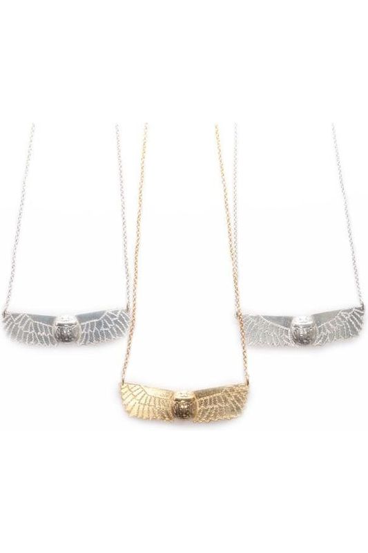 Scarab necklace silver