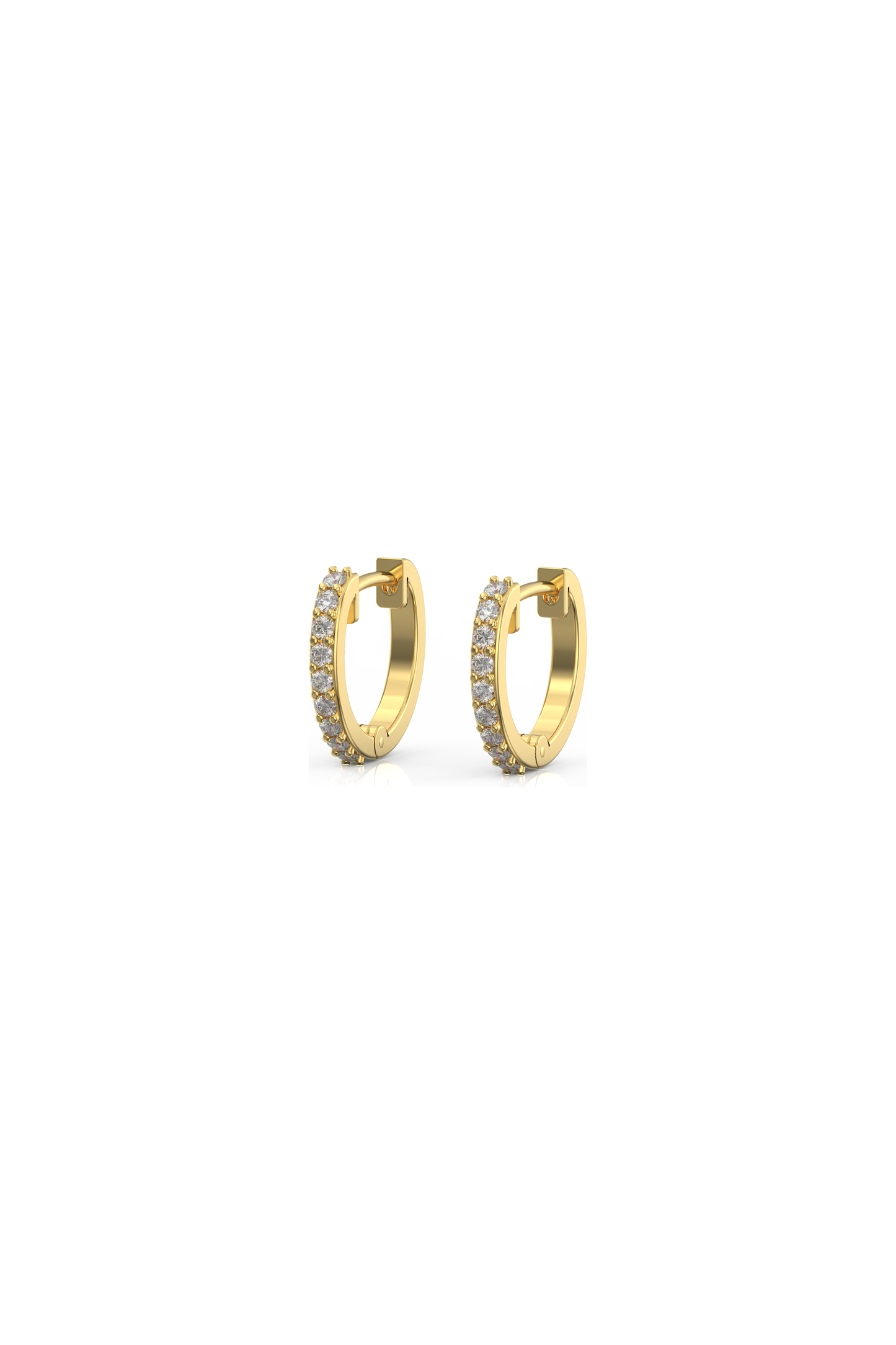 9ct Yellow Gold Stone Huggies